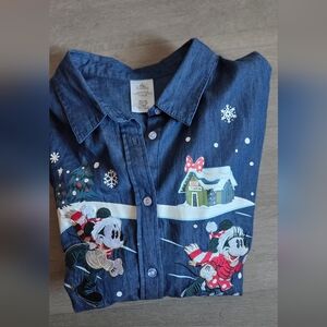 Disney Dark Blue Denim Top with White Tag